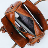 Leather Message Tote Bag