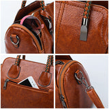 Leather Message Tote Bag