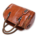 Leather Message Tote Bag