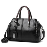 Leather Message Tote Bag