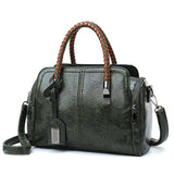 Leather Message Tote Bag