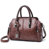 Leather Message Tote Bag