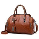 Leather Message Tote Bag