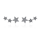 Sterling Silver Exquisite Stackable Star Stud Earrings