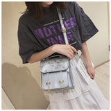 Cute Leather Backpack With Floral Embroidery